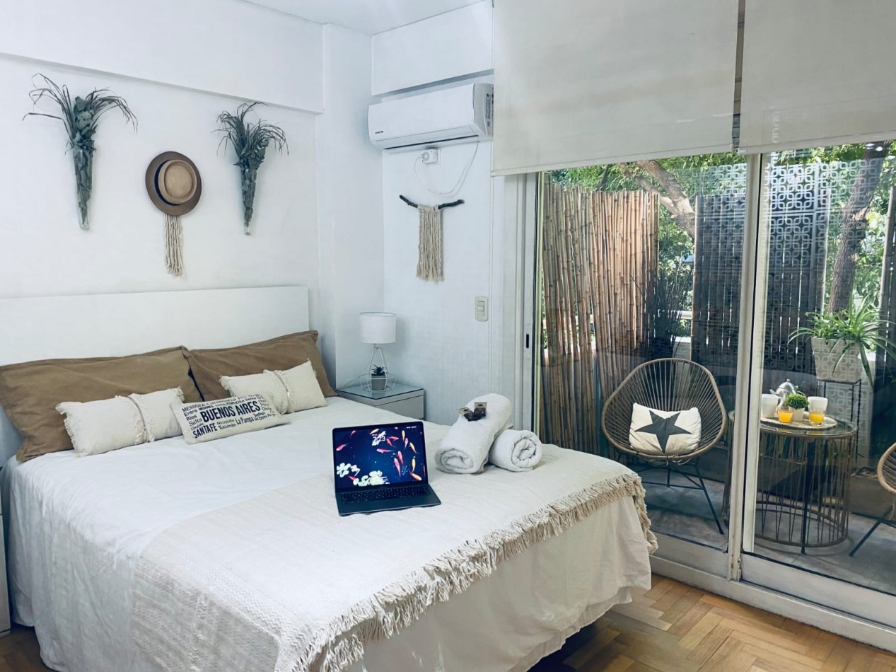 AMPLIO DEPARTAMENTO AMUEBLADO Y EQUIPADO CON AMENITIES EN RECOLETA