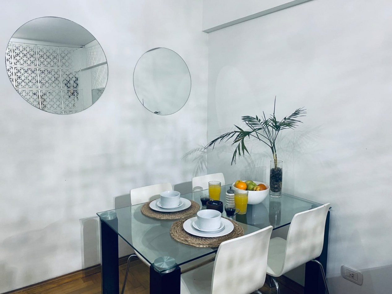 AMPLIO DEPARTAMENTO AMUEBLADO Y EQUIPADO CON AMENITIES EN RECOLETA