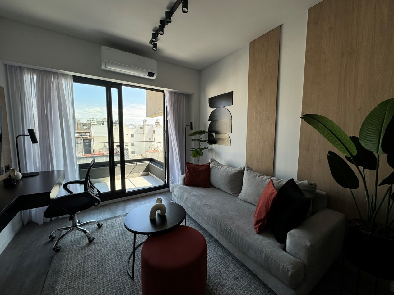 Alquiler temporario 2 ambientes premium en Palermo/Colegiales · 75 m² · balcon · cochera · amoblado