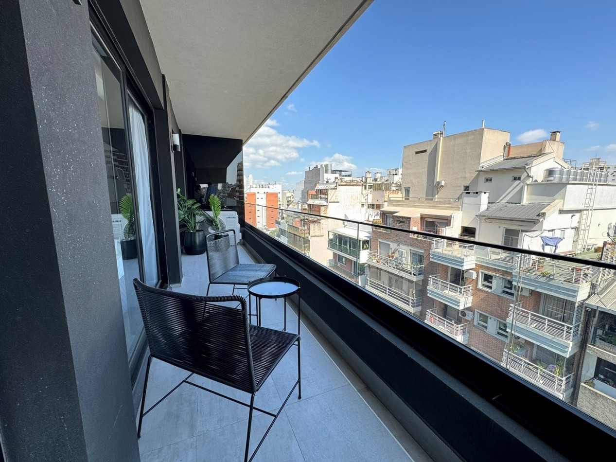 Alquiler temporario 2 ambientes premium en Palermo/Colegiales · 75 m² · balcon · cochera · amoblado