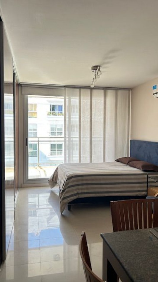 Monoambiente en alquiler amoblado con balcon vista panoramica amenities y excelente ubicacion