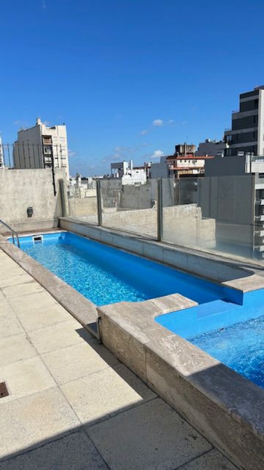 Monoambiente en alquiler amoblado con balcon vista panoramica amenities y excelente ubicacion