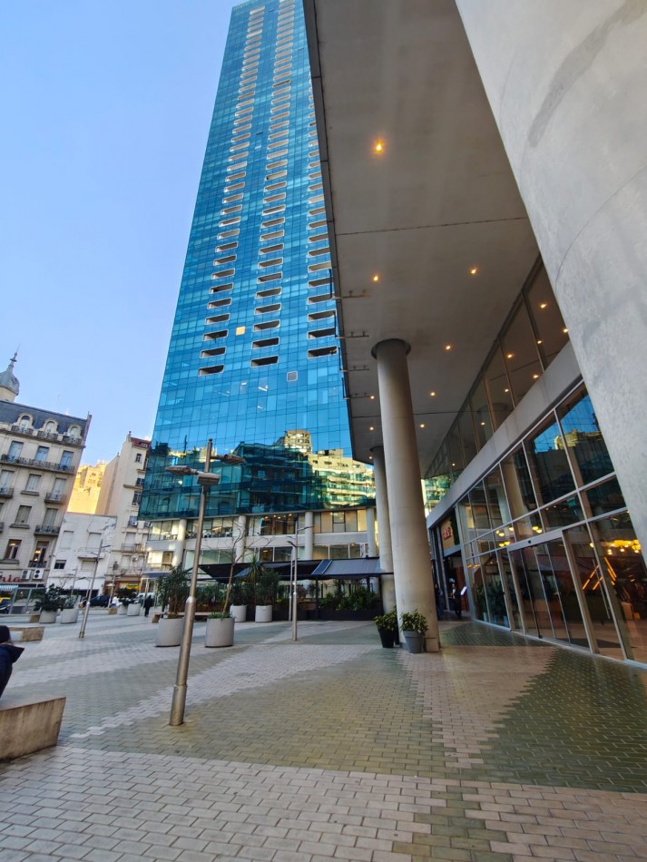 Monoambiente en alquiler Torre Bellini Retiro amoblado con balcon vista abierta y amenities