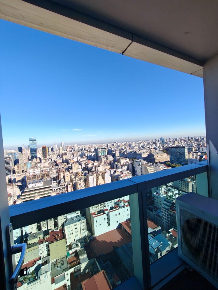 Monoambiente en alquiler Torre Bellini Retiro amoblado con balcon vista abierta y amenities