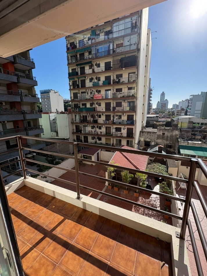 Las Cañitas | 3 amb. amoblado y equipado | Balcon | AC | Calefaccion central